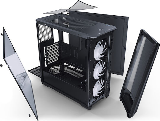 Phanteks Eclipse P400A Gaming Midi Tower Computer Case with Window Panel and RGB Lighting Digital Black