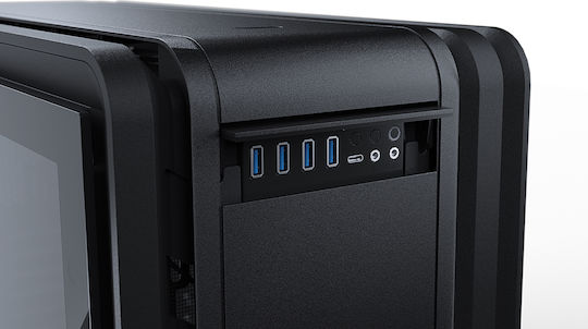 Phanteks Enthoo 719 Геймърско бюро Пълна кула Компютърна кутия със страничен прозорец и RGB осветление Сатенено черно