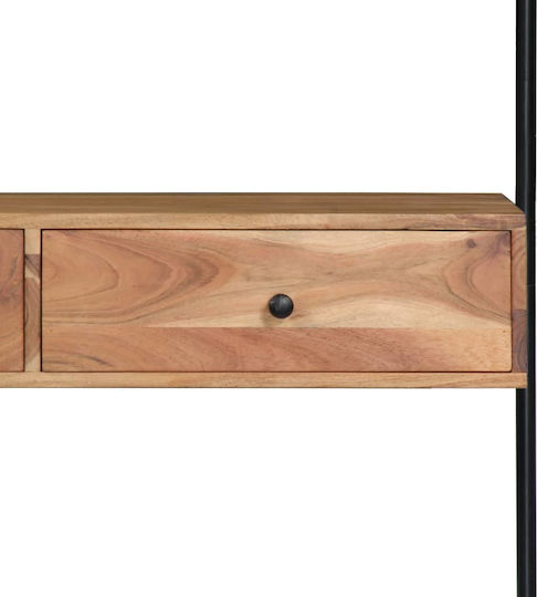 Schreibtisch 90x40x170cm Black / Natural