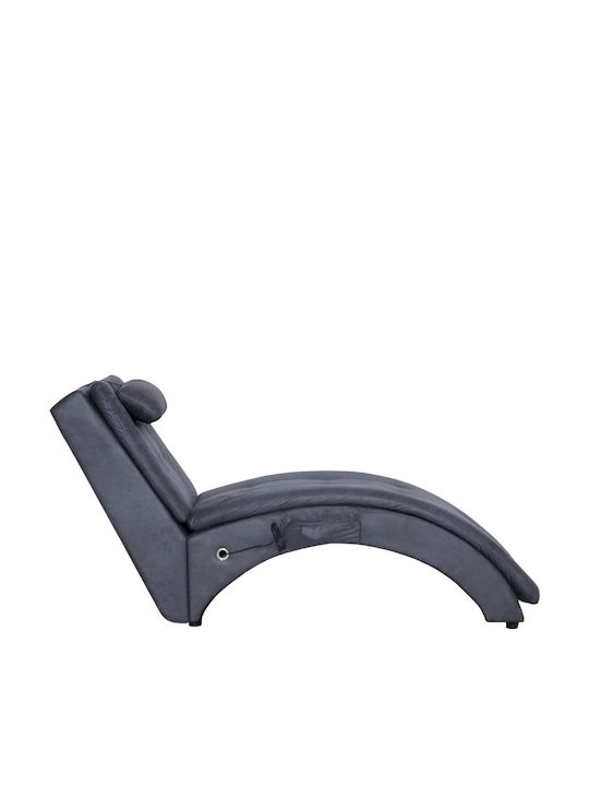 Modern Recliner made of Synthetic Leather Gri L145xW54xH72buc