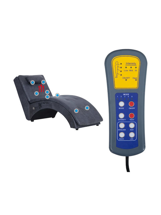 Modern Recliner made of Synthetic Leather Gri L145xW54xH72buc