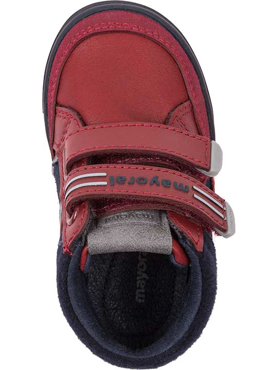 Παιδικά Sneakers High με Σκρατς Κόκκινα