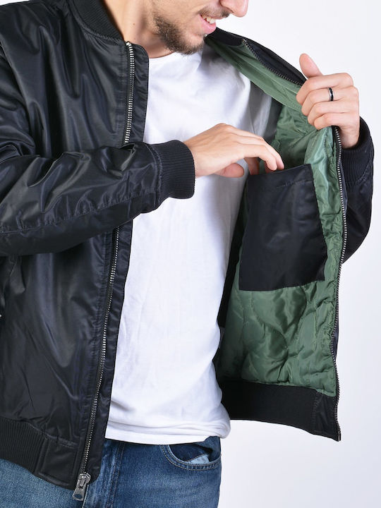 Jacke Bomber Schwarz