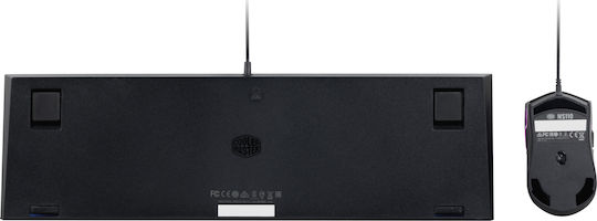 CoolerMaster MS110 Οπτικό Σετ Gaming Πληκτρολόγιο με Μεμβράνης διακόπτες και RGB φωτισμό & Ποντίκι (Αγγλικό US)