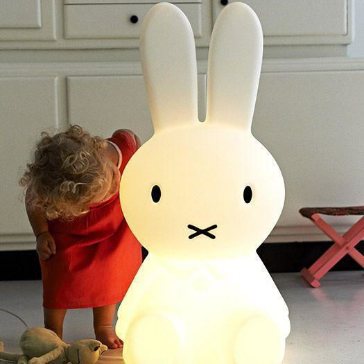 Mr Maria Led Παιδικό Διακοσμητικό Φωτιστικό Miffy με Εναλλαγές Χρωματισμών Λευκό 40x40x80εκ.