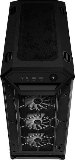 Asus TUF GT501 Gaming Midi Tower Κουτί Υπολογιστή με Πλαϊνό Παράθυρο και RGB Φωτισμό Μαύρο