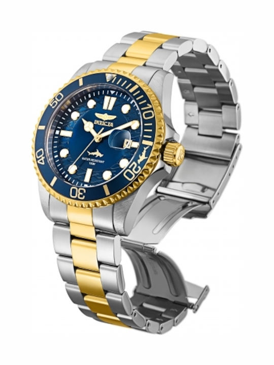Invicta Pro Diver Ρολόι Μπαταρίας με Μεταλλικό Μπρασελέ Invicta Pro Diver Ρολόι Μπαταρίας με Μεταλλικό Μπρασελέ