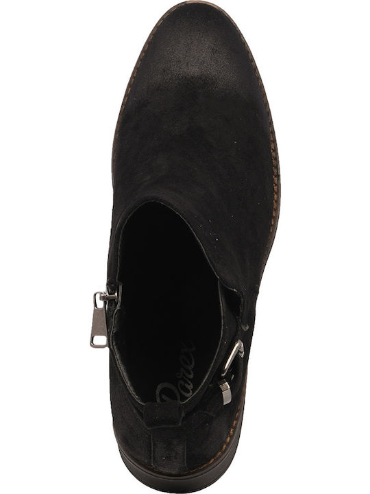 Suede Women's Ankle Boots Black