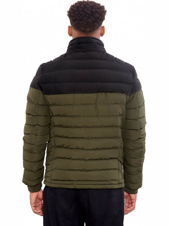 Ice Tech Geacă pentru bărbați de iarnă Puffer Khaki / Black