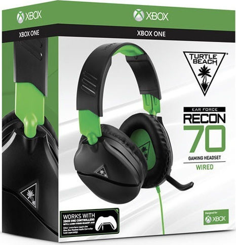 Turtle Beach Recon 70 Xbox One Over Ear Gaming Headset with Connection 3.5mm Green