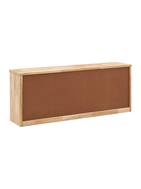 Suport pentru pantofi din Lemn Masiv cu 2 Rafturi Bej L94xW20xH38cm