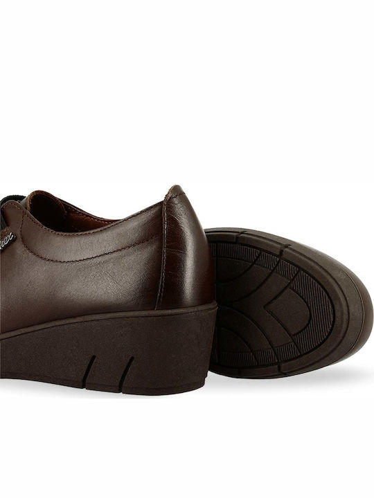 Ανατομικά Γυναικεία Slip-On Δερμάτινα Καφέ