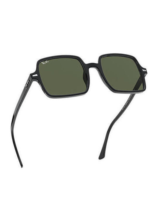 Ray Ban Square II Damen Sonnenbrille mit Schwarz Kunststoff Gestell und Grün Linse RB1973 901/31