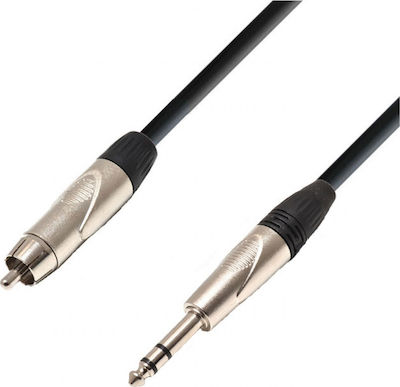 Prostage Kabel 6,3mm Stecker - RCA-Stecker 0.6m Schwarz (BRCS-006)