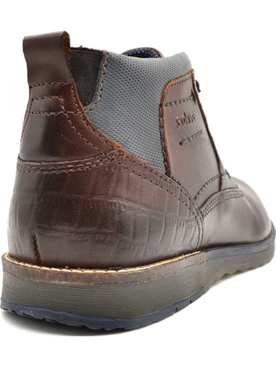 Lässige Herrenstiefel Tabac Braun