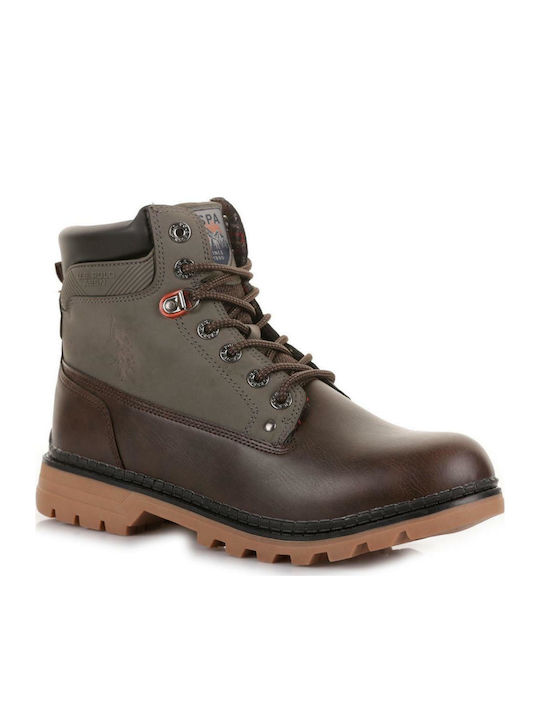 U.S. Polo Assn. VLAD1 Men's Military Boots Brown