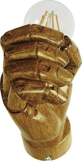 GloboStar Fist Modern Lamp Wall with Socket E27 Brown 10x15x10cm