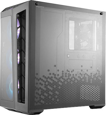 CoolerMaster Masterbox MB530P Gaming Midi Tower Κουτί Υπολογιστή με Πλαϊνό Παράθυρο και RGB Φωτισμό Μαύρο