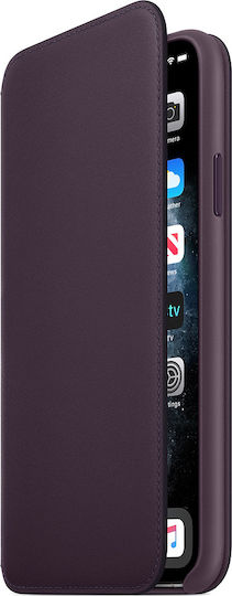 Apple Leather Folio Book Δερματίνης Μπορντό (iPhone 11 Pro Max)