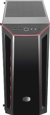 CoolerMaster MasterBox MB520 Midi Tower Κουτί Υπολογιστή με Πλαϊνό Παράθυρο Κόκκινο
