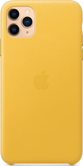 Apple Back Cover Leather Yellow (iPhone 11 Pro Max)
