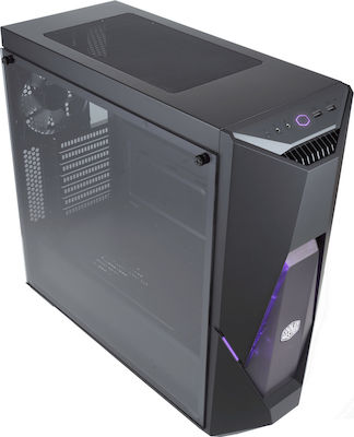 CoolerMaster MasterBox K500 Gaming Midi Tower Κουτί Υπολογιστή με Πλαϊνό Παράθυρο και RGB Φωτισμό Μαύρο