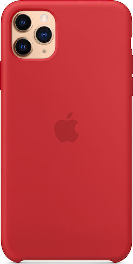 Apple Silicone Case Back Cover Σιλικόνης Κόκκινο (iPhone 11 Pro Max)