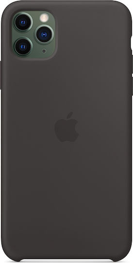 Apple Silicone Case Back Cover Σιλικόνης Μαύρο (iPhone 11 Pro Max)