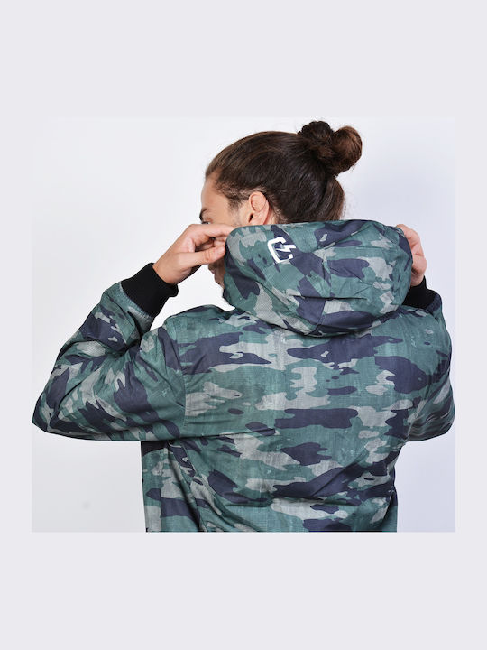 Geacă Iarnă Bomber Waterproof Camuflaj / Negru