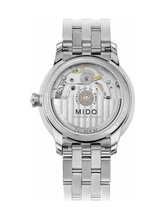 Mido Baroncelli Lady Day Diamonds Women's Watch with Silver Metal Bracelet