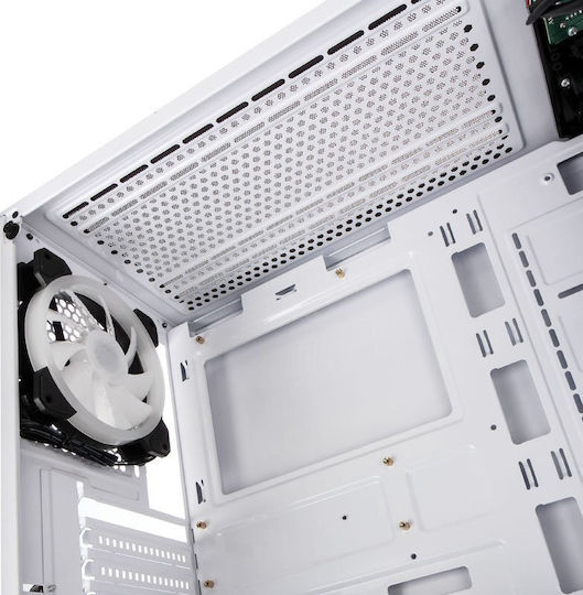 Kolink Observatory Gaming Midi Tower Κουτί Υπολογιστή με Πλαϊνό Παράθυρο και RGB Φωτισμό Λευκό