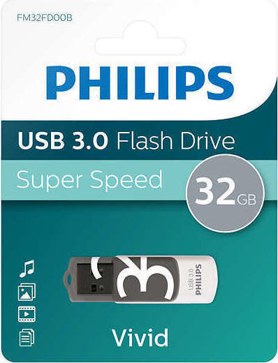 Philips Vivid Edition 32GB USB 3.0 Stick Γκρι