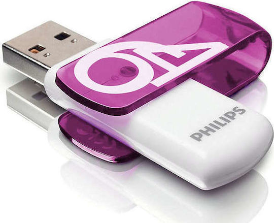 Philips Vivid Edition 64GB USB 2.0 Stick Purple