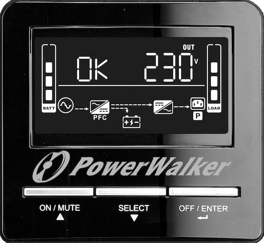 Powerwalker VI 1500 CW IEC UPS Line-Interactive 1500VA 1050W with 8 IEC Power Plugs