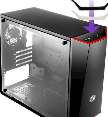 CoolerMaster Masterbox Lite 3.1 Jocuri Turnul Midi Cutie de calculator cu fereastră laterală Negru