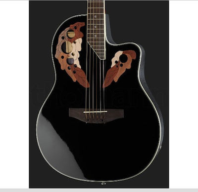 Harley Benton Ηλεκτροακουστική Κιθάρα HBO 850BK Cutaway Black