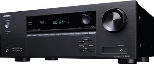 Onkyo TX-SR393 Heimkino-Radioverstärker 4K 5.2 Kanäle 135W/6Ω mit HDR und Dolby Atmos Schwarz