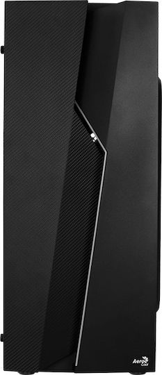 Aerocool Bolt Gaming Midi Tower Κουτί Υπολογιστή με Πλαϊνό Παράθυρο και RGB Φωτισμό Μαύρο