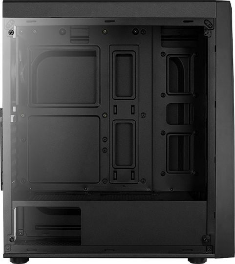Aerocool Bolt Gaming Midi Tower Κουτί Υπολογιστή με Πλαϊνό Παράθυρο και RGB Φωτισμό Μαύρο