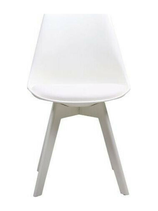 Martin-II Kitchen Polypropylene Chair White 52x49x82cm 2pcs