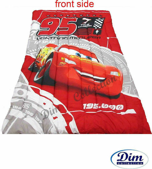 Dimcol Детско Одеяло Единично Disney Cars Червено 160x250см