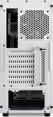 Sharkoon M25-W Midi Tower Κουτί Υπολογιστή με Πλαϊνό Παράθυρο Λευκό