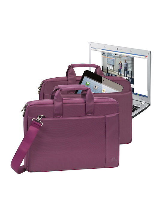 Rivacase Central 8231 Τσάντα Ώμου / Χειρός για Laptop 15.6" σε Μωβ χρώμα