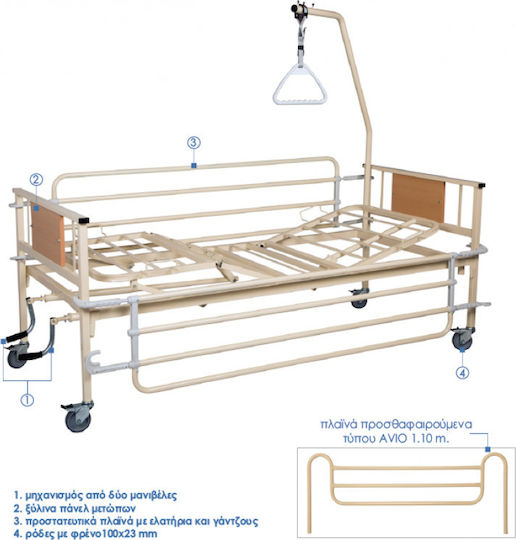 Orthokinisi KN 200.10 econ Polyeder Handbuch Krankenhausbett mit Rückenheben