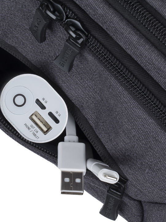 Rivacase Suzuka 7765 Αδιάβροχη Τσάντα Πλάτης για Laptop 16" σε Μαύρο χρώμα