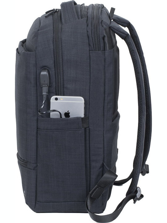 Rivacase Biscayne 8365 Τσάντα Πλάτης για Laptop 17.3" με Θύρα USB σε Μαύρο χρώμα
