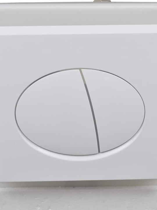 vidaXL Λεκάνη Κρεμαστή με Καζανάκι με Κάλυμμα Soft Close Λευκή