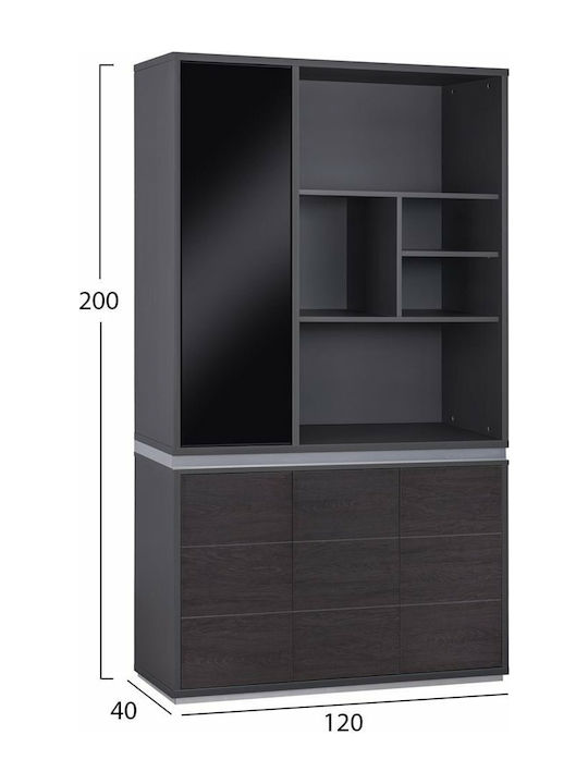 Етажерка Rosewood Кафява 120x40x200 см