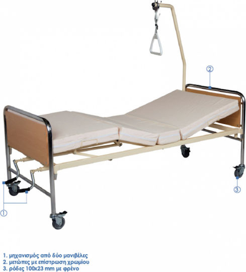 Orthokinisi KN 200.3 Econ Chromium Handbuch Polyeder Krankenhausbett