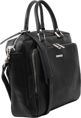 Tuscany Leather Pisa Τσάντα Ώμου / Χειρός για Laptop 16" σε Μαύρο χρώμα